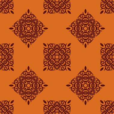 Dekoratif Asyalı Halkın Kusursuz Örnekleri. Arka plan tekrarlanıyor. Monokrom yüzey tasarımı tekstil kumaşı. Duvar kağıtları, kumaşlar, hediye ambalajları, şablonlar için en az baskı. Vektör.