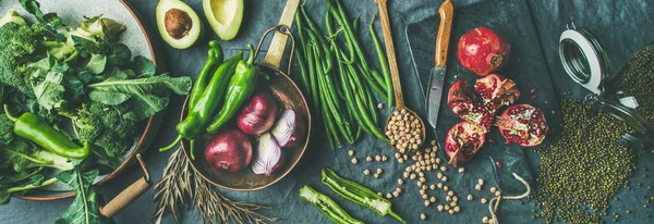 Vinter Vegetarisk Vegansk Mat Matlagning Ingredienser — Stockfoto