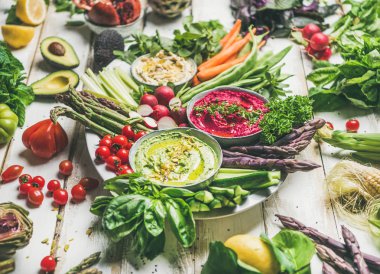Sağlıklı ham yaz vegan yemek tabağı