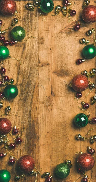 Natale Capodanno Sfondo Vacanza Texture Carta Parati Flat Lay Verde — Foto Stock