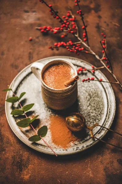 Turkish Traditional Wintertime Hot Drink Salep Mug Sweet Warming Salep — Stock Photo, Image