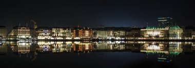 Panorama görünüm Hamburg, Almanya