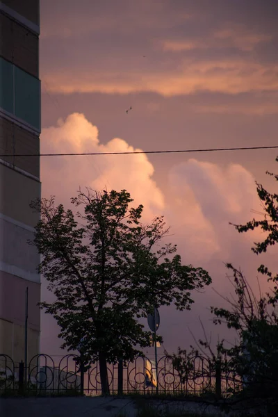 Beautiful Magnificent Clouds Sunset Sky — Stock Photo, Image