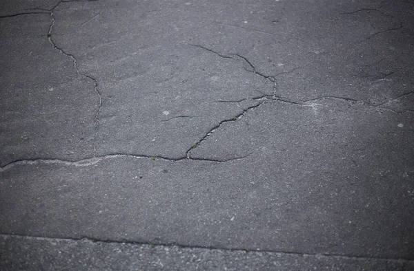 Broken Asphalt Cracks Road Surface — Stock Photo, Image