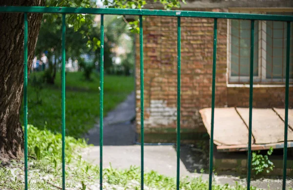 Old Abandoned Fence Street — Stock Photo, Image