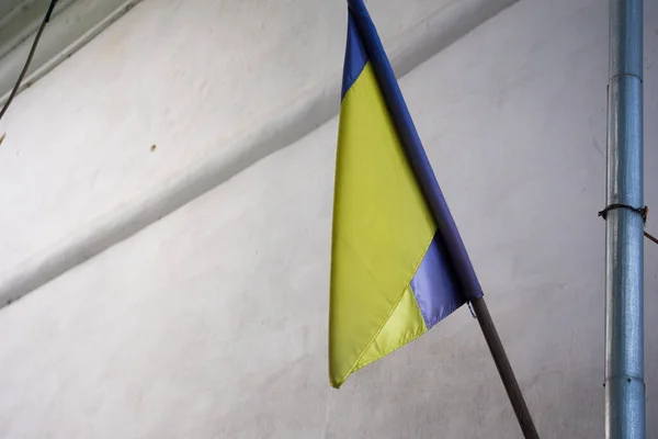 Drapeau National Ukraine Indépendante Agitant Vent — Photo