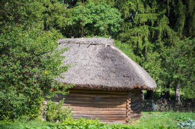 Pereyaslav 'daki Ukraynalıların eski kulübeleri ve evleri