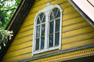 Pereyaslav 'daki Ukraynalıların eski kulübeleri ve evleri