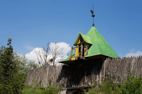 Velhas Cabanas Étnicas Casas Ucranianos Pereyaslav — Fotografia de Stock