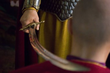 Zaporizhya Sich 'in Kazak ve Hetman kıyafetleri.