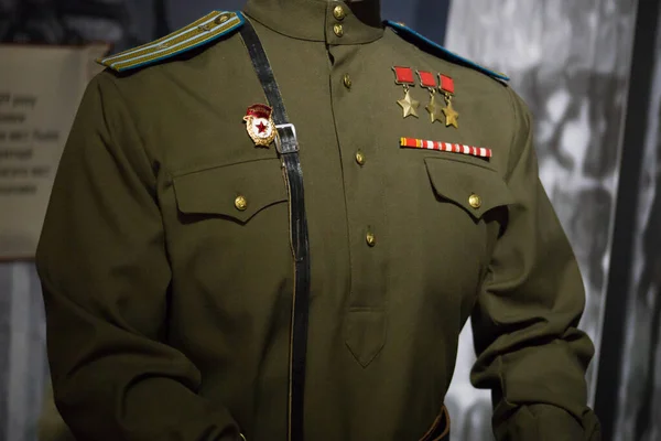 Egyenruha Egy Szovjet Katona Vörös Hadsereg — Stock Fotó