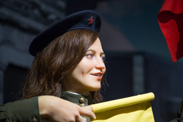 Kiev Ucrânia 2020 Uma Escultura Cera Herói Exército União Soviética — Fotografia de Stock