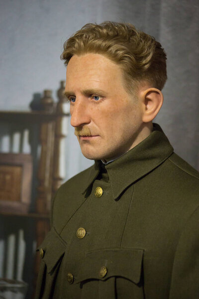 Kyiv, Ukraine 09.01.2020: A wax sculpture of the Roman Shukhevych