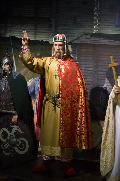 Kijów Ukraina 2020 Woskowa Rzeźba Księcia Wołodymyra Wielkiego — Zdjęcie stockowe