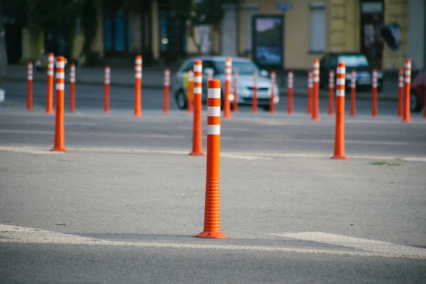 Parking Bollard City — Stock Photo, Image