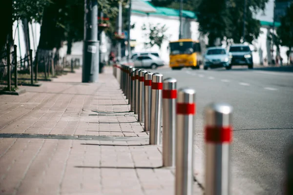 Parking Bollard City — Stock Photo, Image