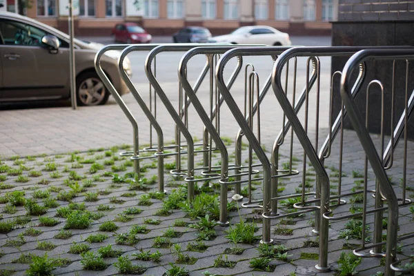 Парковка Велосипедов Улице Городе — стоковое фото