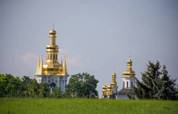 Utsikt Över Den Ortodoxa Kyrkan Kiev Pechersk Lavra — Stockfoto