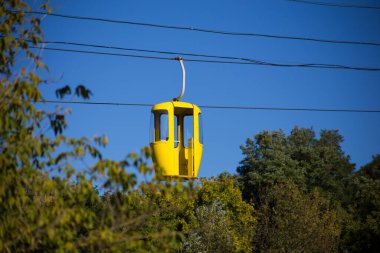 Sovyet fütüristik teleferiği Gorky Park, Kharkov 'da.