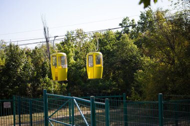 Sovyet fütüristik teleferiği Gorky Park, Kharkov 'da.