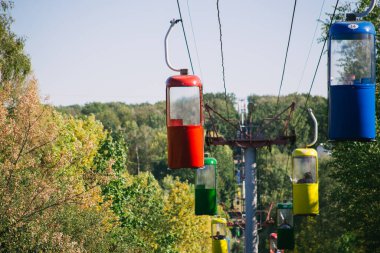 Sovyet fütüristik teleferiği Gorky Park, Kharkov 'da.