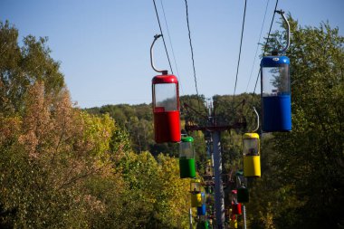 Sovyet fütüristik teleferiği Gorky Park, Kharkov 'da.