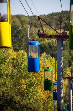 Sovyet fütüristik teleferiği Gorky Park, Kharkov 'da.