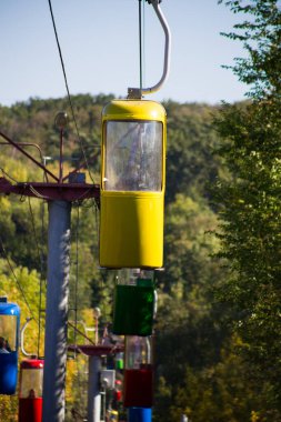 Sovyet fütüristik teleferiği Gorky Park, Kharkov 'da.