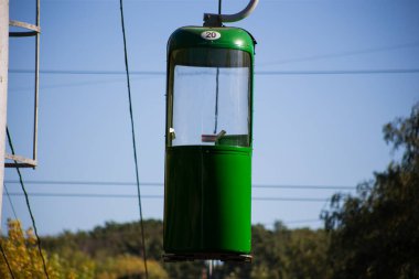 Sovyet fütüristik teleferiği Gorky Park, Kharkov 'da.