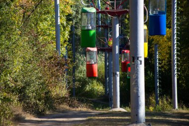 Sovyet fütüristik teleferiği Gorky Park, Kharkov 'da.