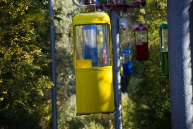 Sovyet fütüristik teleferiği Gorky Park, Kharkov 'da.