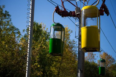 Sovyet fütüristik teleferiği Gorky Park, Kharkov 'da.