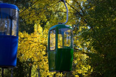 Sovyet fütüristik teleferiği Gorky Park, Kharkov 'da.