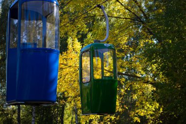 Sovyet fütüristik teleferiği Gorky Park, Kharkov 'da.