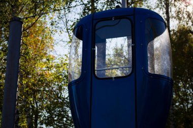 Sovyet fütüristik teleferiği Gorky Park, Kharkov 'da.