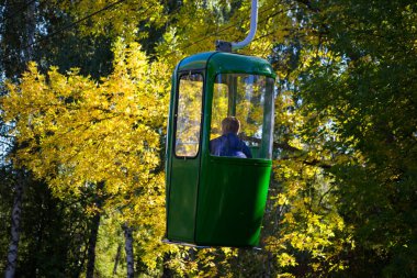 Sovyet fütüristik teleferiği Gorky Park, Kharkov 'da.
