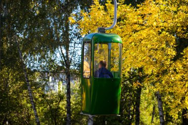 Sovyet fütüristik teleferiği Gorky Park, Kharkov 'da.
