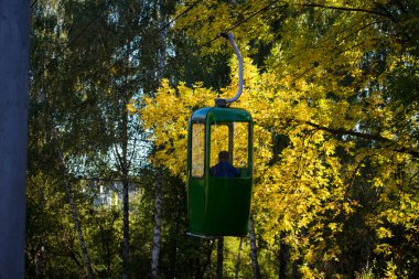 Sovyet fütüristik teleferiği Gorky Park, Kharkov 'da.