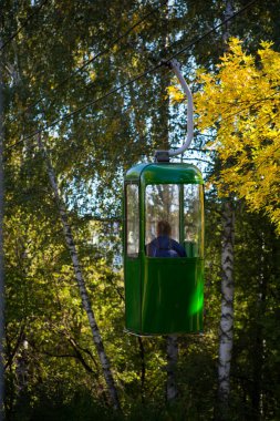 Sovyet fütüristik teleferiği Gorky Park, Kharkov 'da.