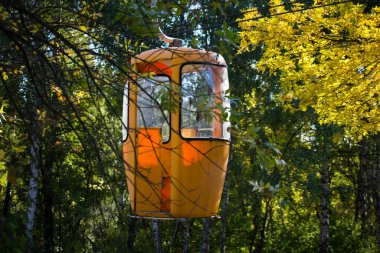 Sovyet fütüristik teleferiği Gorky Park, Kharkov 'da.