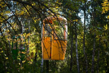 Sovyet fütüristik teleferiği Gorky Park, Kharkov 'da.
