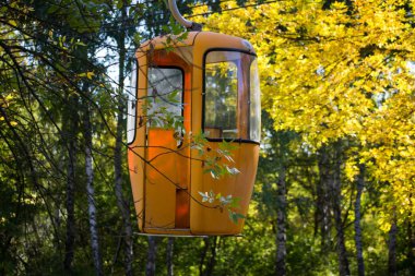 Sovyet fütüristik teleferiği Gorky Park, Kharkov 'da.