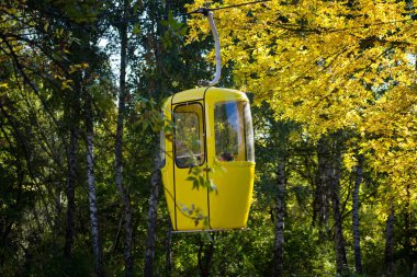 Sovyet fütüristik teleferiği Gorky Park, Kharkov 'da.