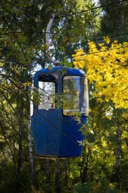 Sovyet fütüristik teleferiği Gorky Park, Kharkov 'da.