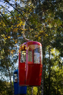 Sovyet fütüristik teleferiği Gorky Park, Kharkov 'da.