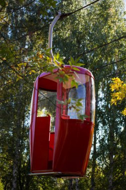 Sovyet fütüristik teleferiği Gorky Park, Kharkov 'da.
