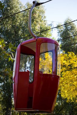 Sovyet fütüristik teleferiği Gorky Park, Kharkov 'da.