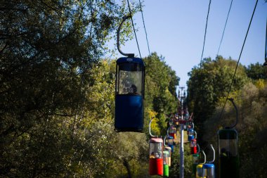 Sovyet fütüristik teleferiği Gorky Park, Kharkov 'da.
