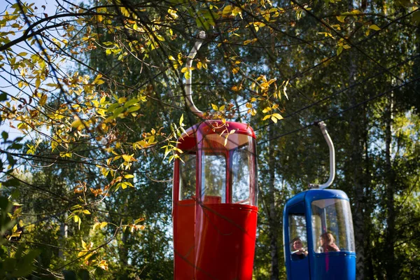 Sovyet fütüristik teleferiği Gorky Park, Kharkov 'da.