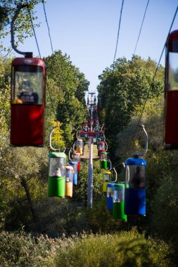 Sovyet fütüristik teleferiği Gorky Park, Kharkov 'da.